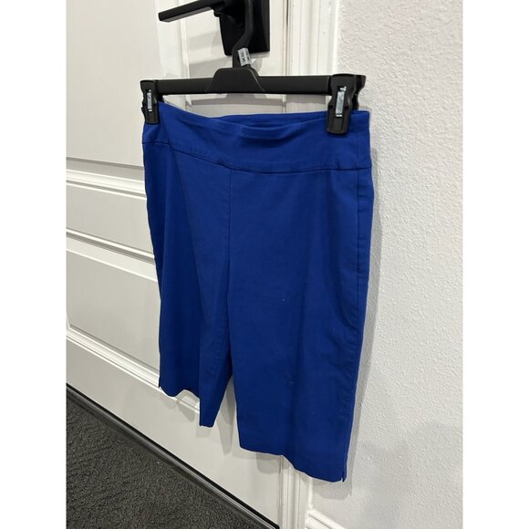 Counterparts Pull On Solid Skimmer Shorts Blue Sz 8 Bermuda Rayon Casual - Picture 4 of 11